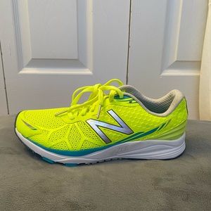 New Balance neon yellow running shoes